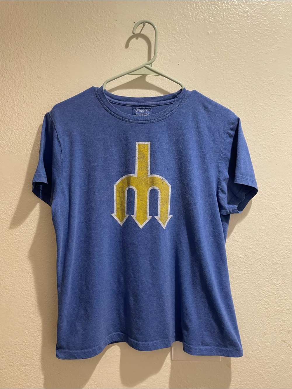 Vintage-Style Wright & Ditson Seattle Mariners Throwback Star Trident T-Shirt